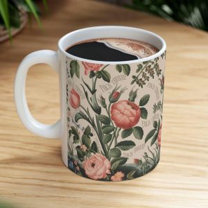 Floral Anti-Trump Political Coffee Cup - Gift Idea